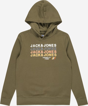 Jack & Jones Junior Mikina 'NATE' – zelená: přední strana