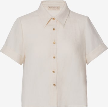 Anse Victorin Bluse 'Sarah Linen' in Beige: Vorderseite