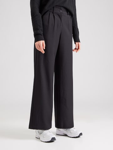 Wide leg Pantaloni cutați 'Edda' de la ABOUT YOU pe negru: față