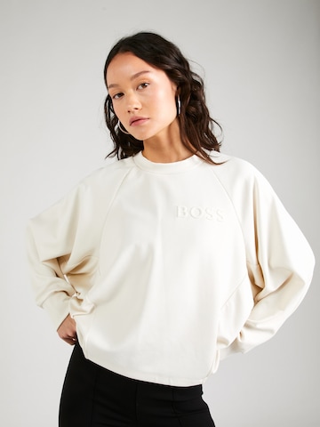 BOSS Black Sweatshirt 'Emaes1' in Wit: voorkant
