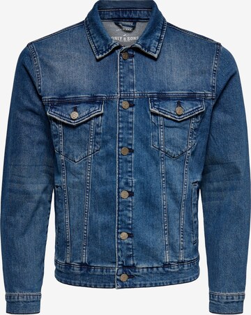 Only & Sons Tussenjas in Blauw: voorkant