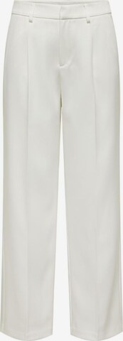 ONLY Loose fit Trousers with creases 'ELLY' in White: front