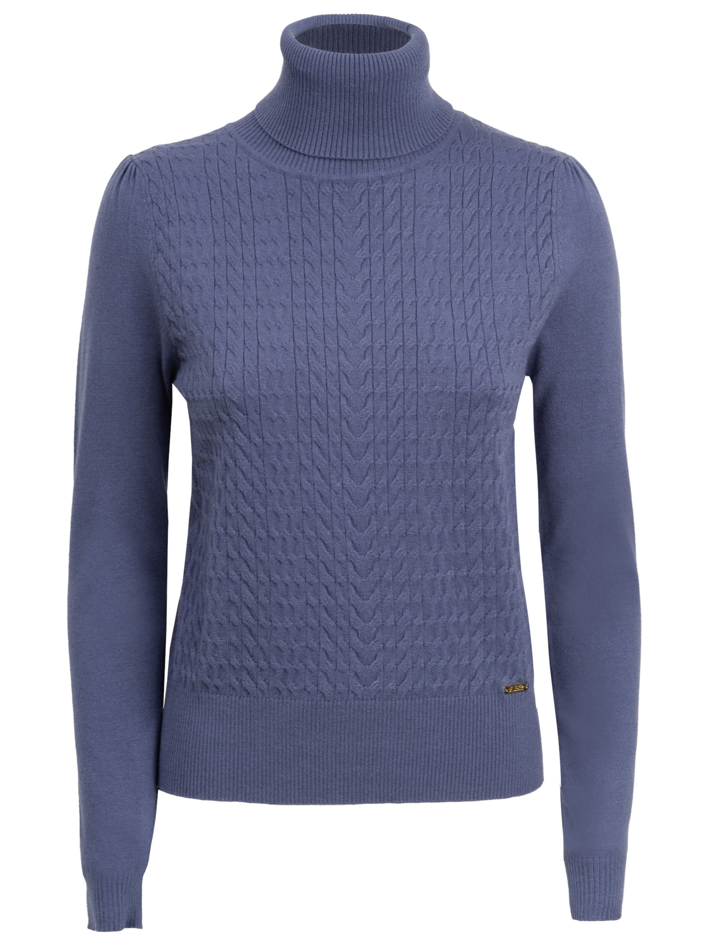 Influencer Pullover in Blau: Vorderseite