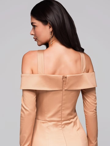 Ombre Aftonklänning i beige