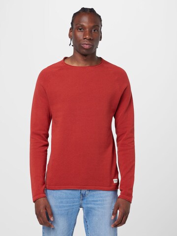 JACK & JONES Regular fit Πουλόβερ 'Hill' σε κόκκινο: μπροστά