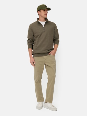 CAMEL ACTIVE Sweatshirt mit Troyerkragen in Grün