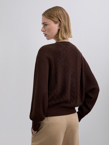 Scalpers Πλεκτή ζακέτα σε καφέ