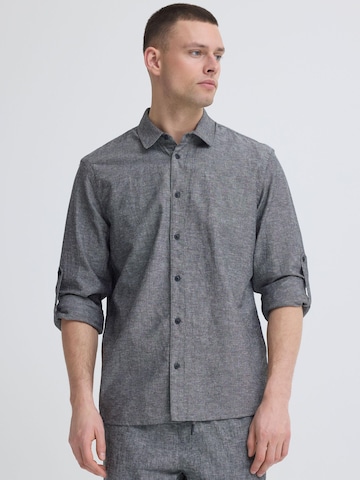 Regular fit Camicia ' BHAban Slub Linen Mix ' di BLEND in nero: frontale