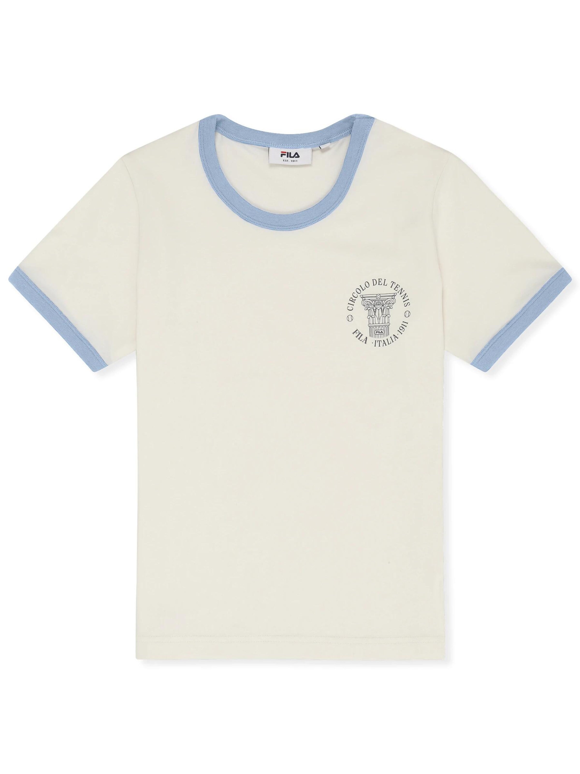 FILA Shirt 'MARLIA regular graphic ringer t-shirt' in Wit