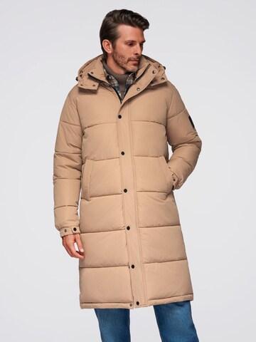 Ombre Winterjas in Beige: voorkant