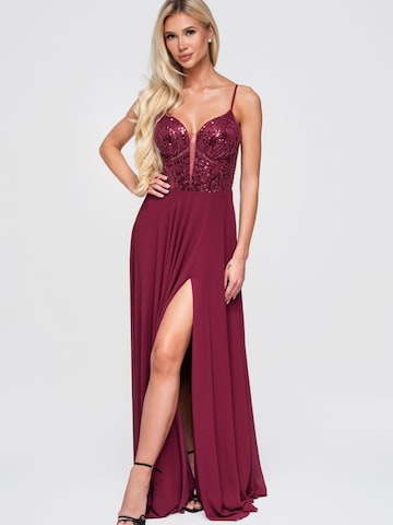 Ombre Abendkleid‌ in Rot