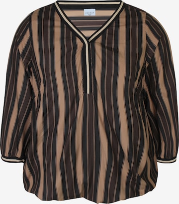 Zhenzi Blouse 'Linny 1532' in Bruin: voorkant