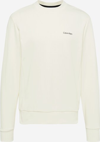 Sweat-shirt Calvin Klein en blanc : devant