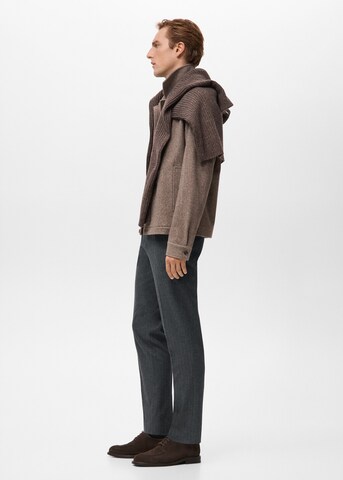 MANGO MAN Slim fit Pants 'Brest' in Grey