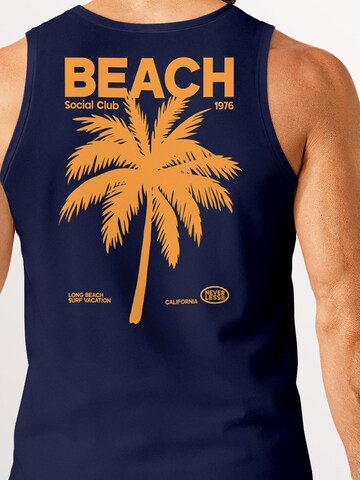 Neverless Shirt 'Beach Club Palme' in Orange