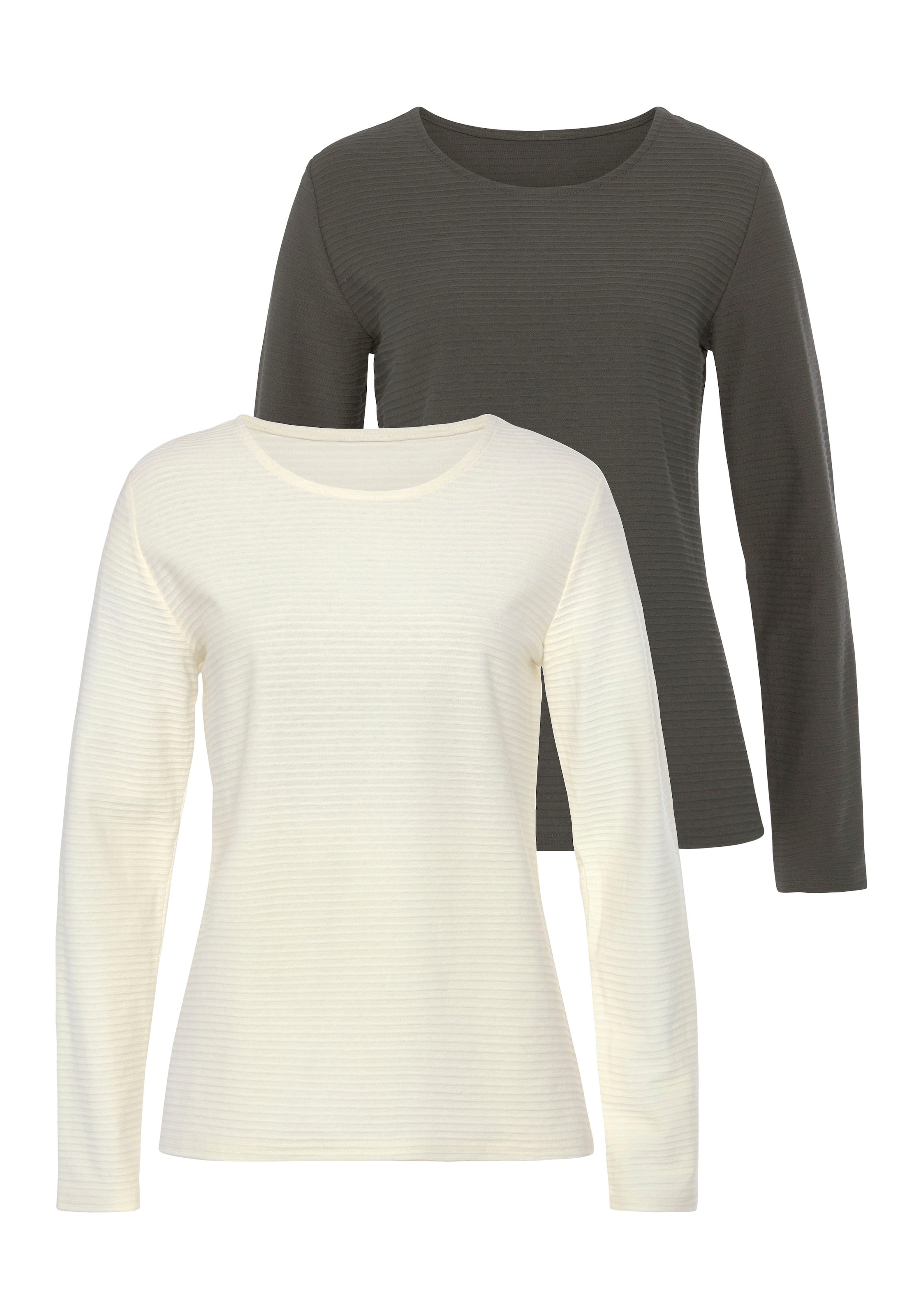 LASCANA T-shirt i beige: framsida