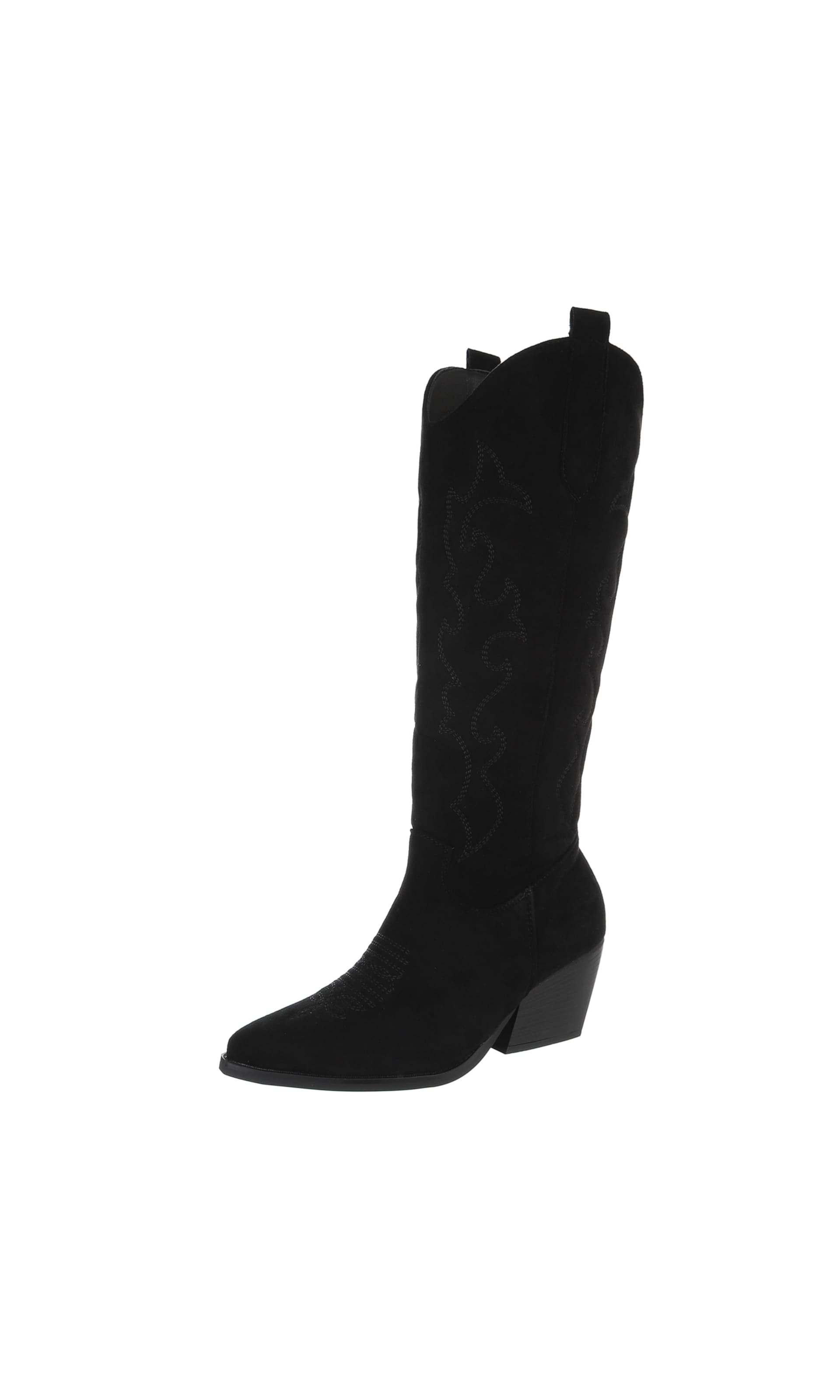 Ital-Design Cowboystiefel in Schwarz: Vorderseite