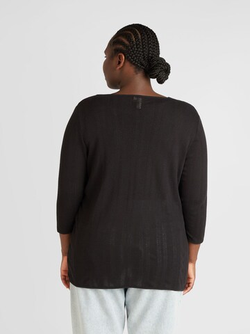 ONLY Carmakoma Knit cardigan 'LOOP' in Black