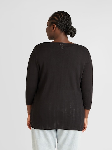 ONLY Carmakoma Knit Cardigan 'LOOP' in Black