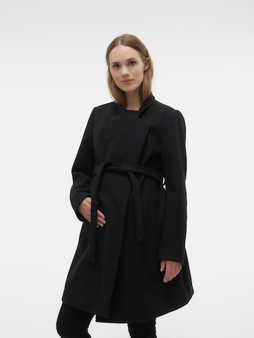 MAMALICIOUS Ανοιξιάτικο και φθινοπωρινό παλτό 'Rox' σε μαύρο: μπροστά