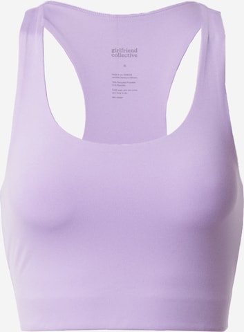 Girlfriend Collective Bustier Sportmelltartók 'PALOMA' - lila: elől