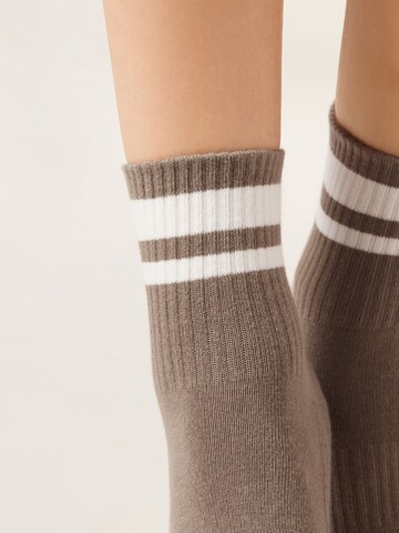 CALZEDONIA Socks in Brown