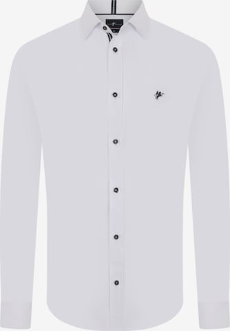 DENIM CULTURE Regular fit Button Up Shirt 'RODRIGO' in White: front