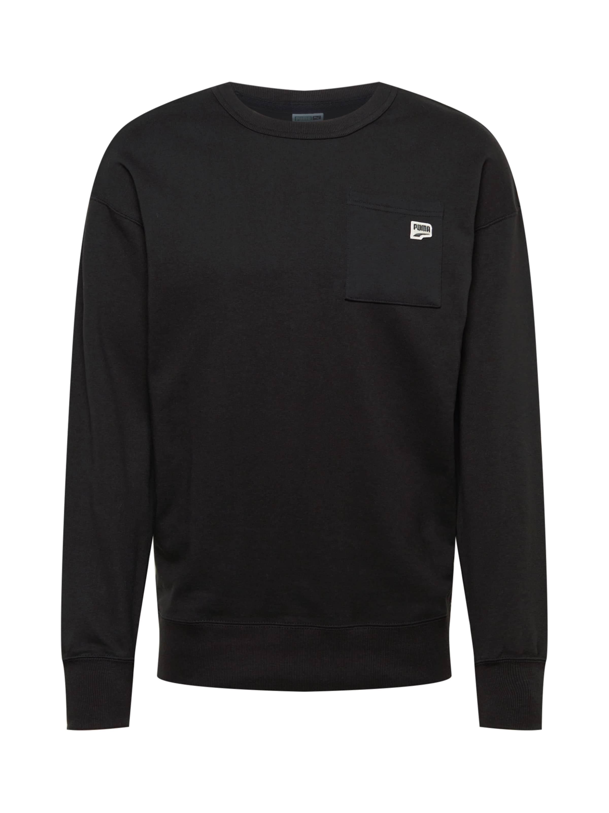PUMA Sweatshirt 'Downtown' in Schwarz: Vorderseite