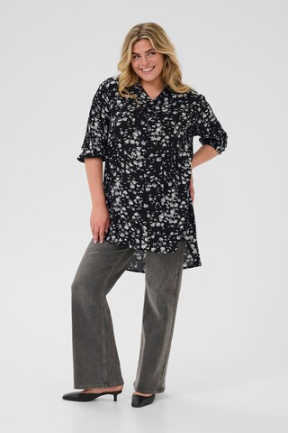 KAFFE CURVE Blouse 'Sonna' in Zwart