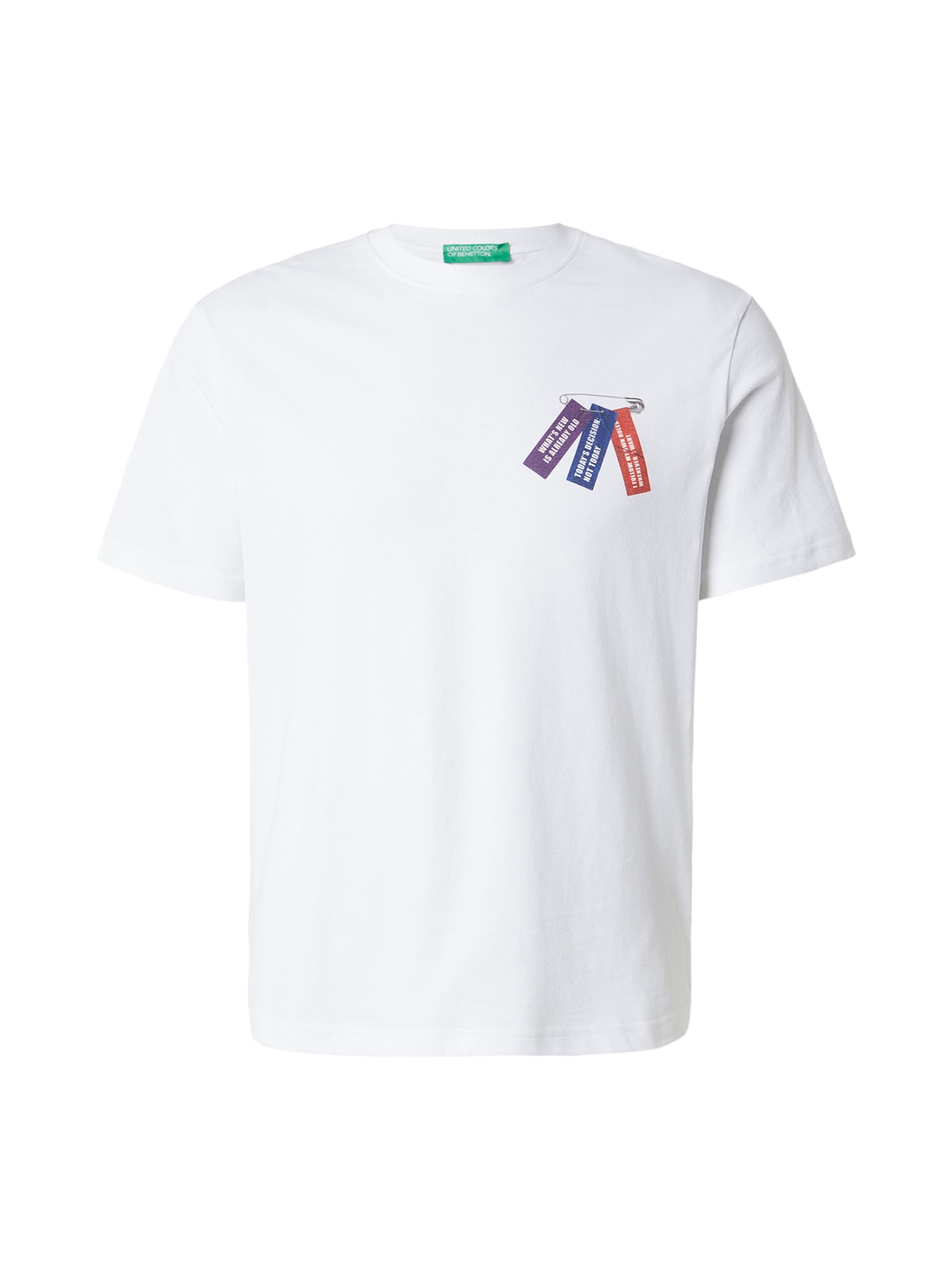 UNITED COLORS OF BENETTON Μπλουζάκι σε σκούρο μπλε / λιλά / πορτοκαλί / λευκό, Άποψη προϊόντος