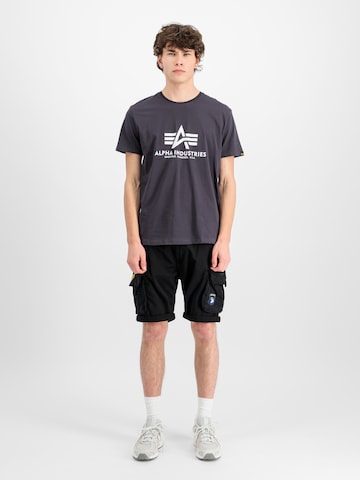 ALPHA INDUSTRIES Slimfit Παντελόνι cargo σε μαύρο
