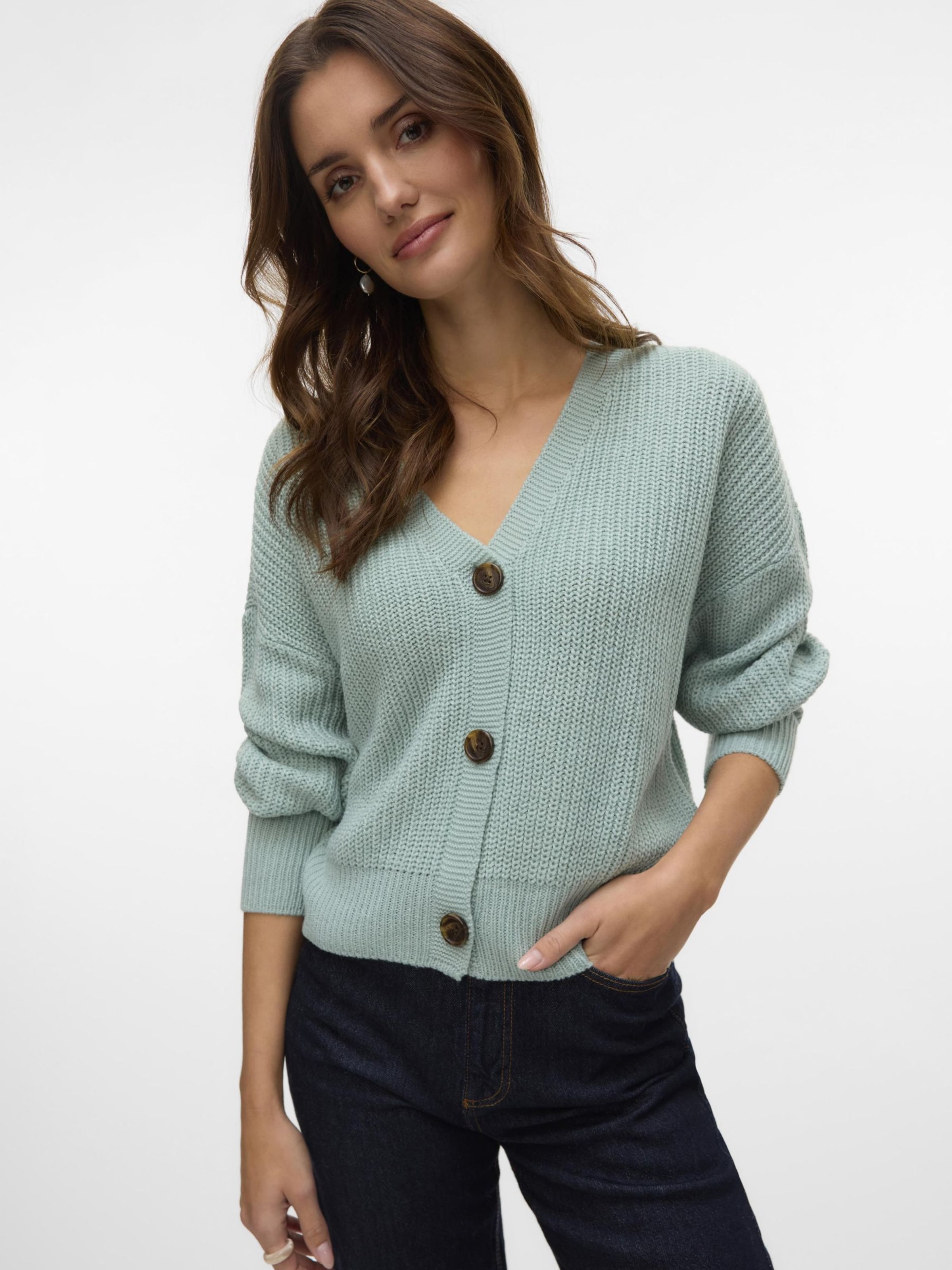 VERO MODA Knit Cardigan 'Lea' in Mint | ABOUT YOU