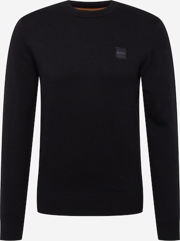 BOSS Orange Sweater 'Kanovano' in Black: front