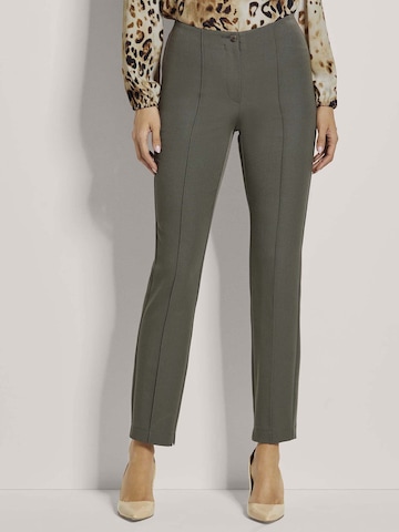 Coupe slim Pantalon MADELEINE en vert : devant