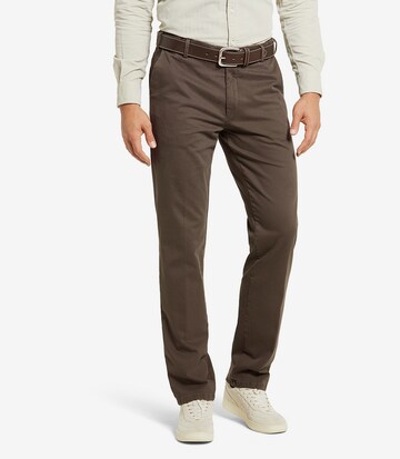Meyer Hosen Regular Chino Pants 'Oslo' in Brown: front