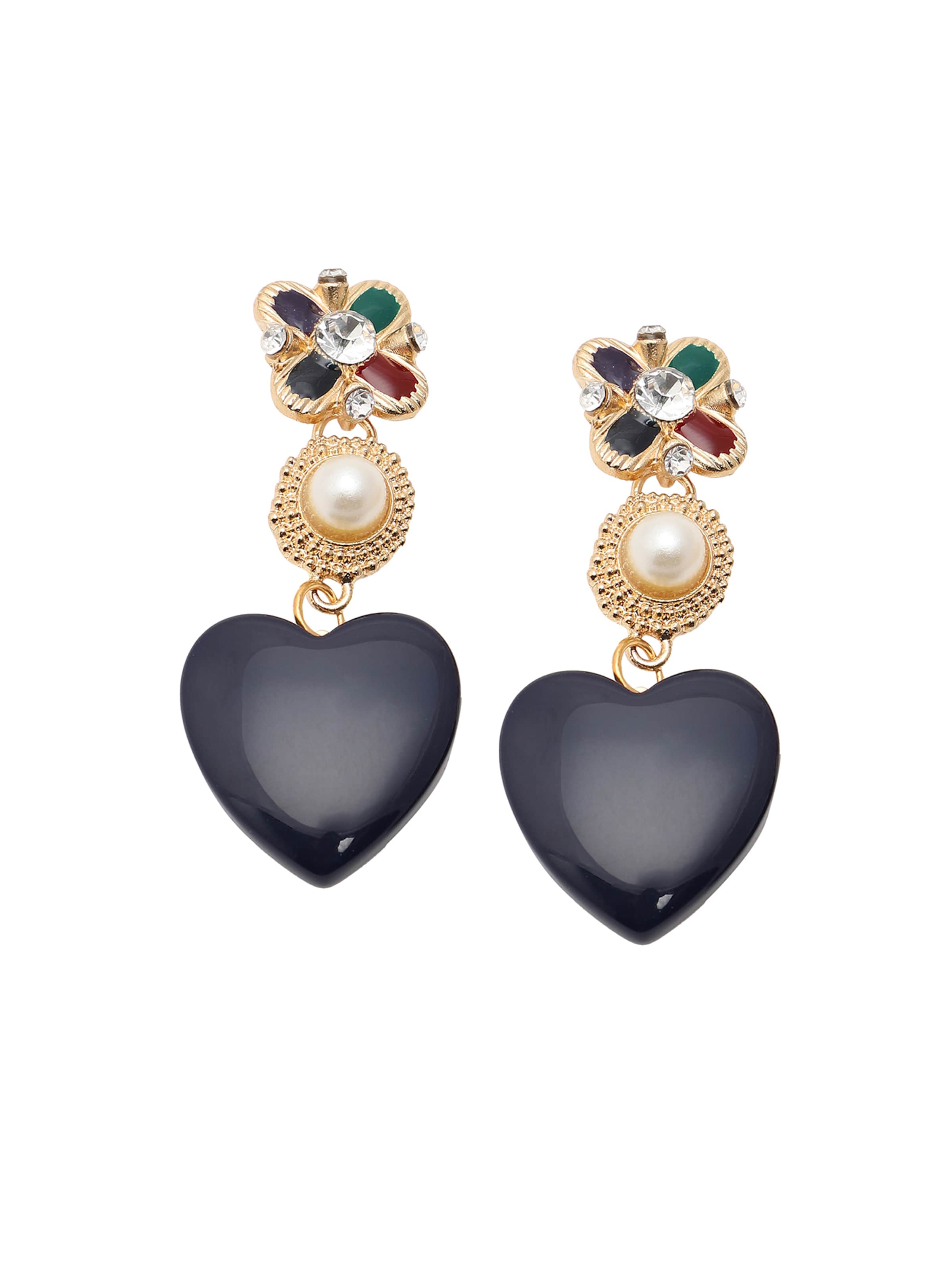 SOHI Øreringe 'Aarnavi' i sort: forside