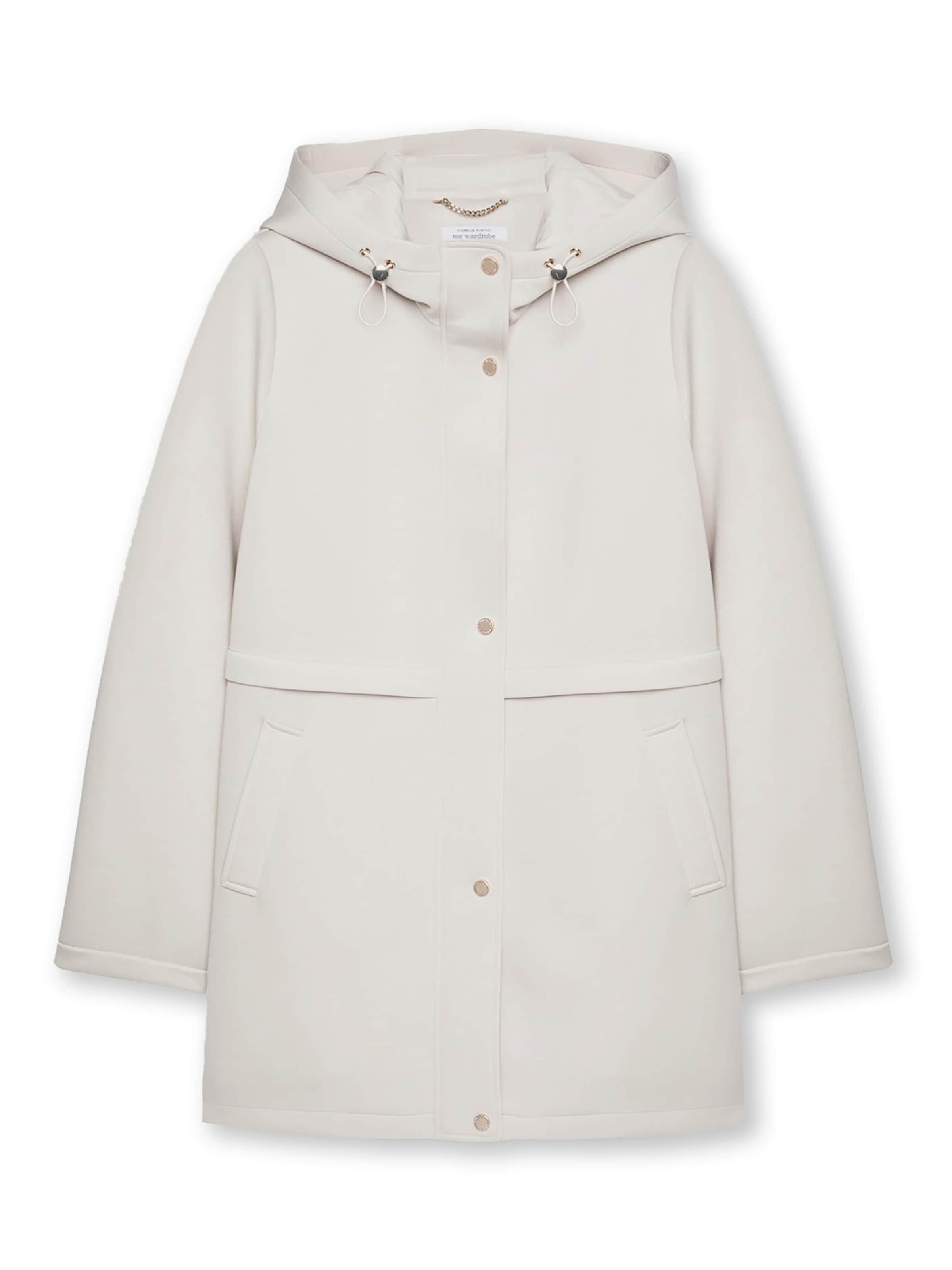 Fiorella Rubino Wintermantel in Wit: voorkant