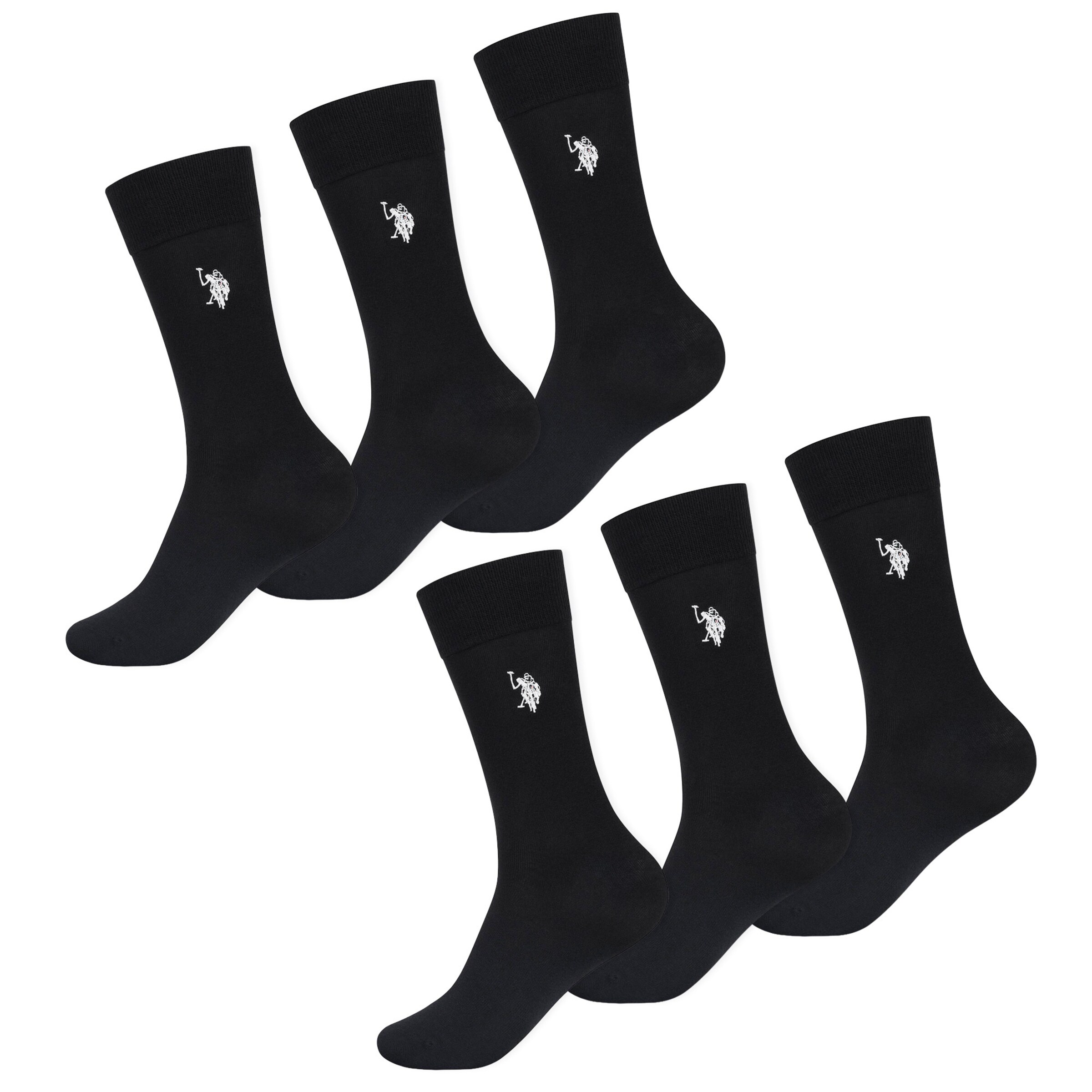U.S. POLO ASSN. Chaussettes en noir / blanc, Vue avec produit
