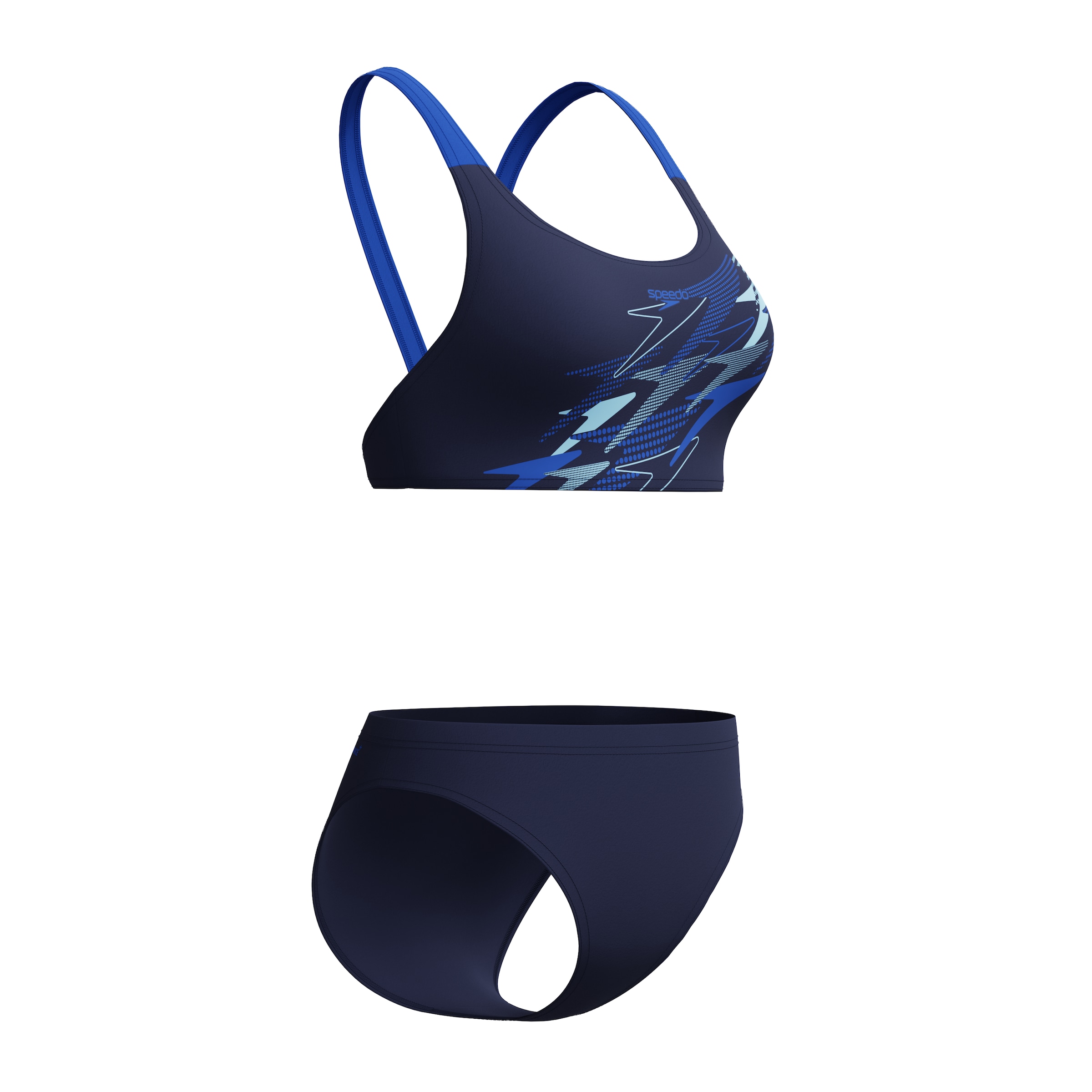 SPEEDO Bralette Sports Bikini in Blue