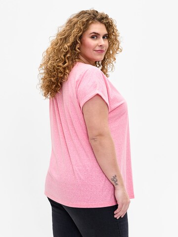Zizzi Koszulka 'VAVA' w kolorze różowy