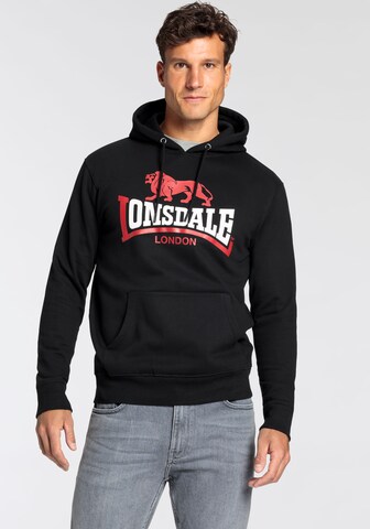 LONSDALE Collegepaita värissä musta: etupuoli