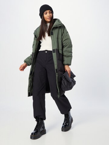 ICHI Winter Coat in Green