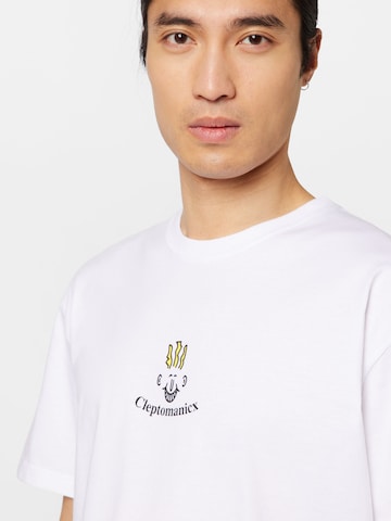 Cleptomanicx T-Shirt 'Best Times' in Weiß
