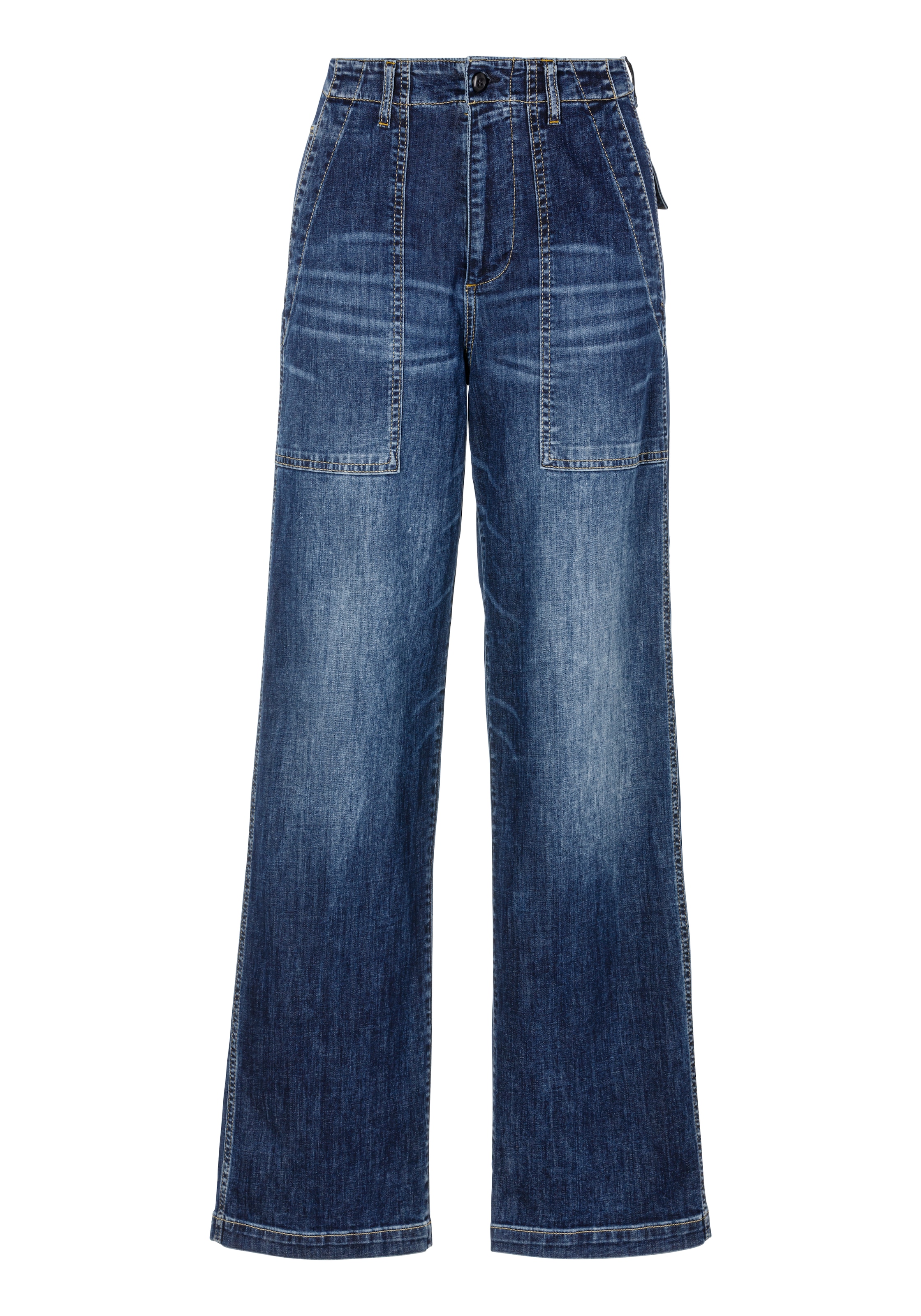 Herrlicher Wide Leg Jeans in Blau: Vorderseite