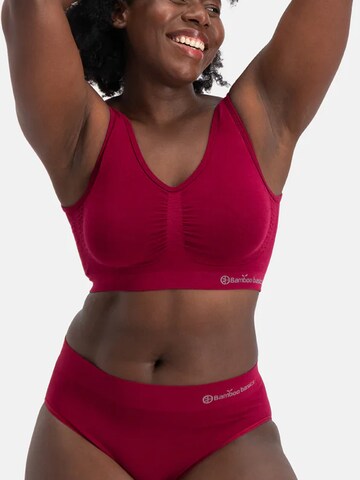 Bamboo basics Slip 'Belle' in Rood: voorkant
