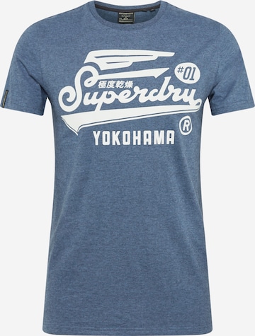 zils Superdry T-Krekls: no priekšpuses