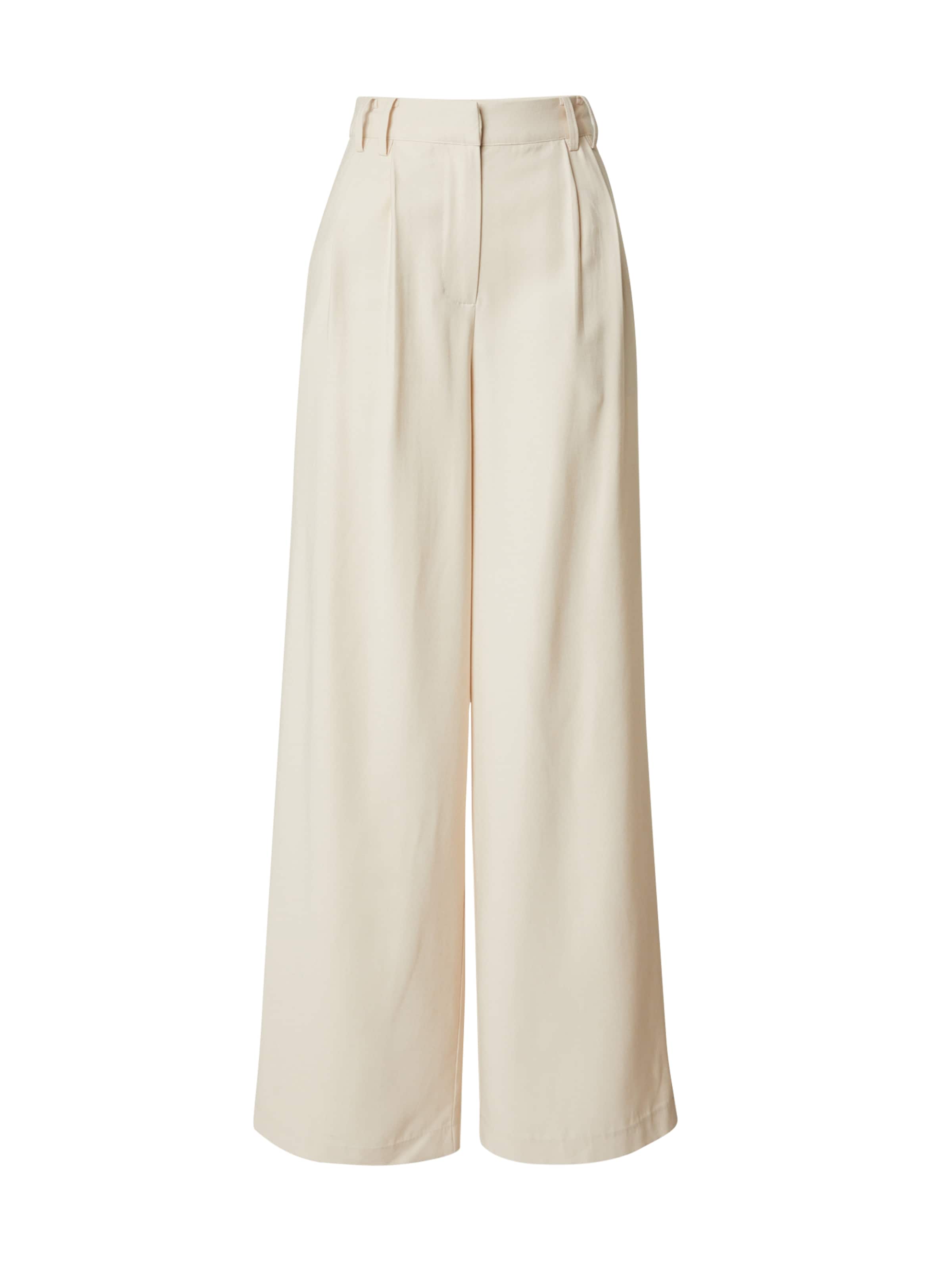 Guido Maria Kretschmer Women Zvonové kalhoty Kalhoty se sklady v pase 'Avena' – béžová: přední strana