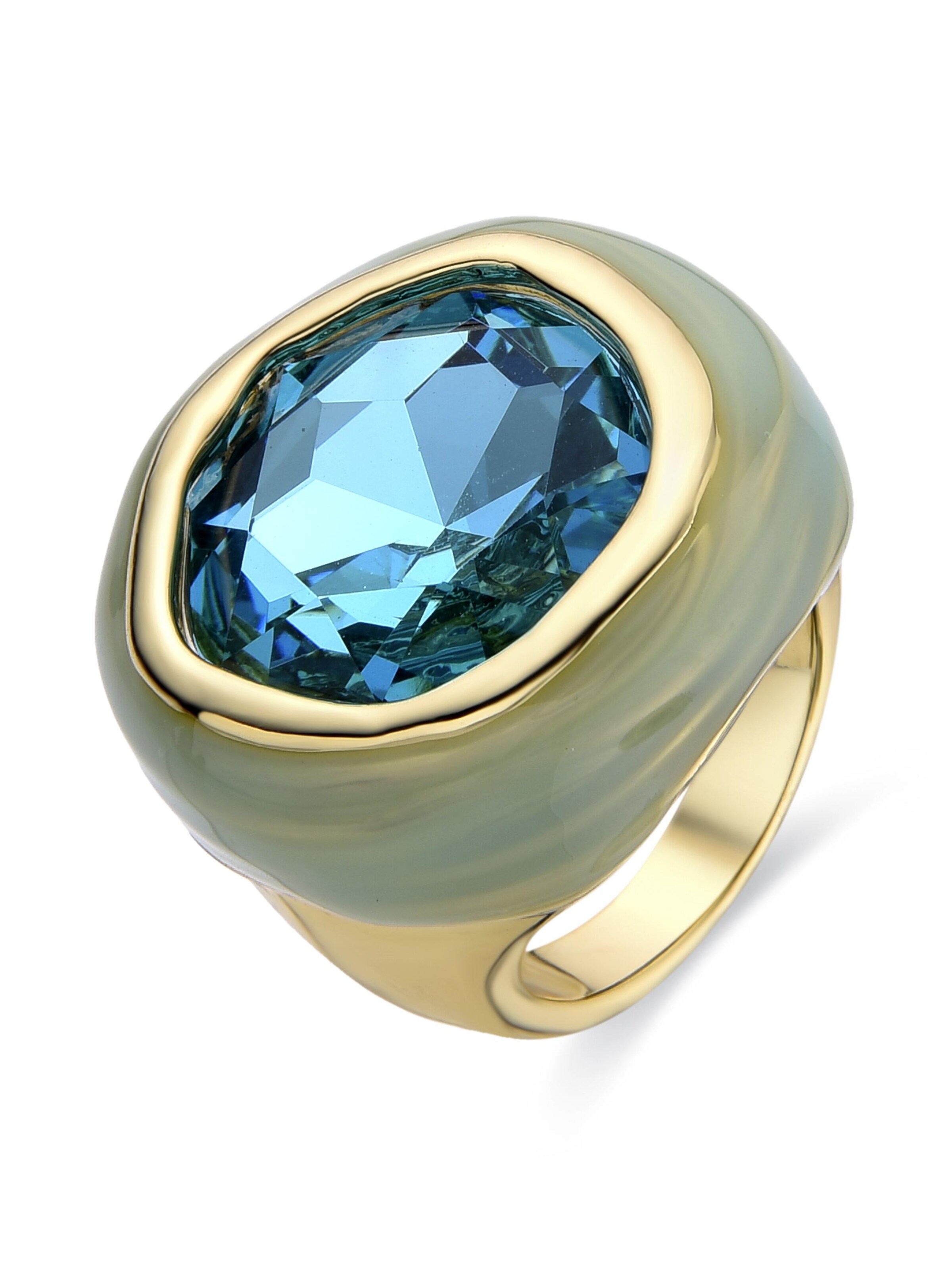 Luxenter Ring 'Mantis'‌‌‌‌ in Blau: Vorderseite