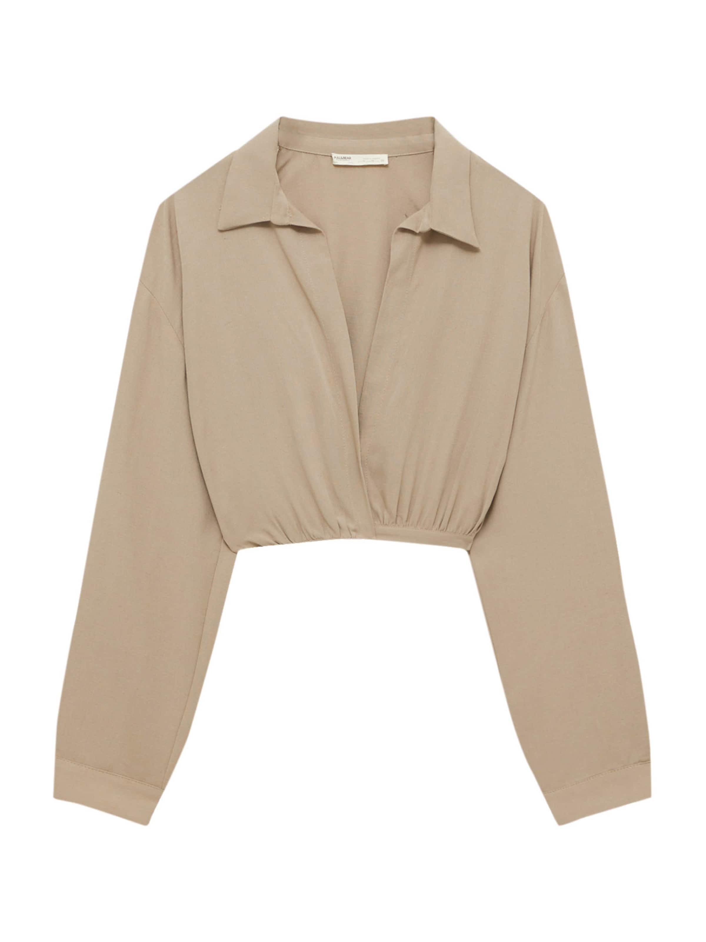 Pull&Bear Bluse in Braun: Vorderseite
