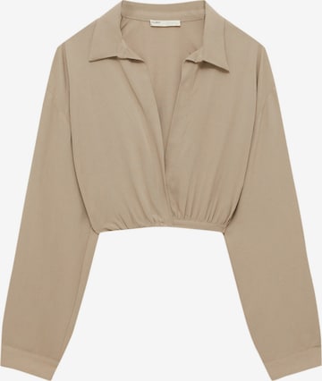 Pull&Bear Blouse in Bruin: voorkant